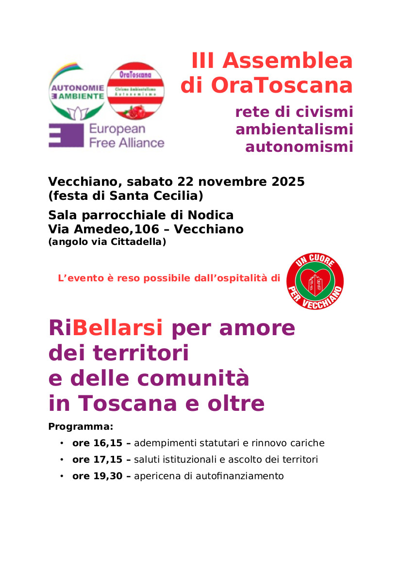 2025 11 22 MANIFESTO III assemblea OraToscana